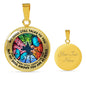AG2108029 My Mind Still Talks To You Blue Butterflies Four Season Tree Of Life Luxury Necklace with Back Engraving