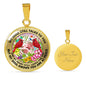 AG2408049 My Mind Still Talks To You Red Cardinals Flower Luxury Necklace with Back Engraving