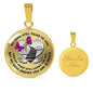 B0713019 My Mind Still Talks To You Pink Butterflies Stair Way To Heaven With Gold Cross Luxury Necklace with Back Engraving