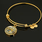 JL2207008 My Mind Hummingbird Gold Diamond Tree Of Life Circle Adjustable Luxury Bangle with Back Engraving