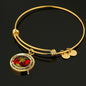 Those We Love Don't Go Away Red Butterflies Tree Of Life TM070609 Circle Adjustable Luxury Bangle with Back Engraving