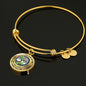 JL1407005 My Mind Still Talks To You Golden Dragonflies Tree Of Life Circle Adjustable Luxury Bangle with Back Engraving