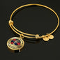My Mind Still Talks To You 3 Ladybugs Tree Of Life Circle Adjustable Luxury Bangle with Back Engraving