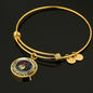JL2207012 My Mind Red Cardinals Black Tree Of Life Circle Adjustable Luxury Bangle with Back Engraving