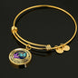 My Mind Still Talks To You Butterflies Luxury Bangle with Back Engraving