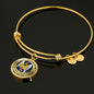 JL1407048 My Mind Still Talks To You Purple Dragonflies Celtic And Wings Circle Adjustable Luxury Bangle with Back Engraving