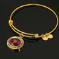 Those We Love Don't Go Away Pink Butterflies Tree Of Life TM070606 Circle Adjustable Luxury Bangle with Back Engraving