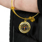 JL2407100 My Mind Still Talks To You Red Cardinals Gold Celtic Tree Of Life And Galaxy Circle Adjustable Luxury Bangle with Back Engraving
