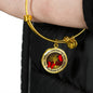 Those We Love Don't Go Away Red Butterflies Tree Of Life TM070609 Circle Adjustable Luxury Bangle with Back Engraving