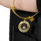 JL2207012 My Mind Red Cardinals Black Tree Of Life Circle Adjustable Luxury Bangle with Back Engraving