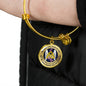 JL1407048 My Mind Still Talks To You Purple Dragonflies Celtic And Wings Circle Adjustable Luxury Bangle with Back Engraving