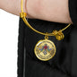 JL2107001 My Mind Hummingbird Rose Cross Circle Adjustable Luxury Bangle with Back Engraving