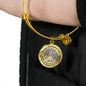 JL1407039 My Mind Still Talks To You Blue Dragonflies TitanTree Of Life Circle Adjustable Luxury Bangle with Back Engraving