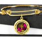 Those We Love Don't Go Away Pink Butterflies Tree Of Life TM070606 Circle Adjustable Luxury Bangle with Back Engraving
