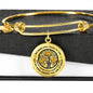 My Mind Still Talks To You Golden Butterflies Black Tree Of Life Circle Adjustable Luxury Bangle with Back Engraving