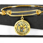JL2207008 My Mind Hummingbird Gold Diamond Tree Of Life Circle Adjustable Luxury Bangle with Back Engraving
