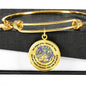JL1407039 My Mind Still Talks To You Blue Dragonflies TitanTree Of Life Circle Adjustable Luxury Bangle with Back Engraving