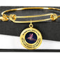 My Mind Still Talks To You Hummingbird Circle Adjustable Luxury Bangle with Back Engraving