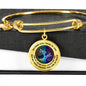 JL1507002 Turquoise Dragonflies And Tree Of Life Colorful Circle Adjustable Luxury Bangle with Back Engraving