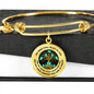 My Mind Still Talks To You Turquoise Butterflies Golden Tree Of Life 020520VTC03 Circle Adjustable Luxury Bangle with Back Engraving