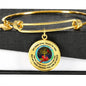JL1407011 My Mind Still Talks To You Red Cardinals Opal Gold Tree Of Life And Dark Circle Adjustable Luxury Bangle with Back Engraving