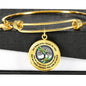 JL1407005 My Mind Still Talks To You Golden Dragonflies Tree Of Life Circle Adjustable Luxury Bangle with Back Engraving