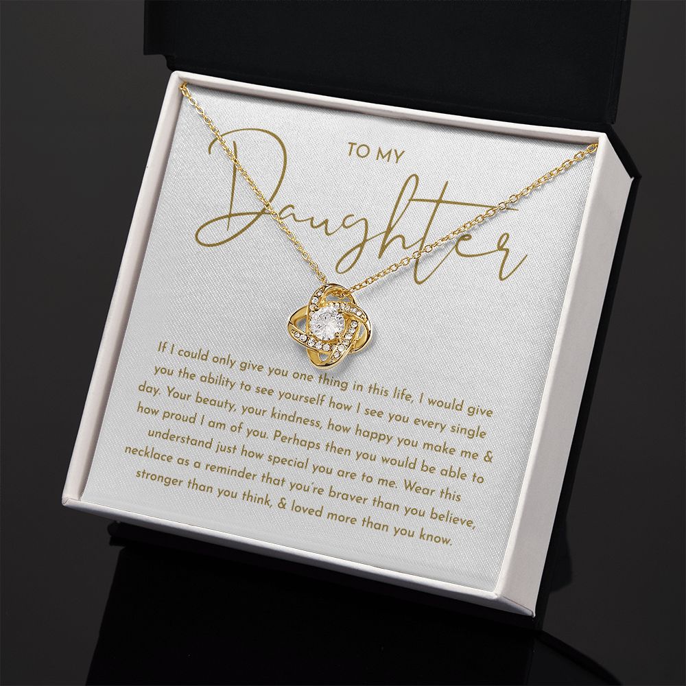 To My Daughter How Special You Are To Me Love Knot Necklace