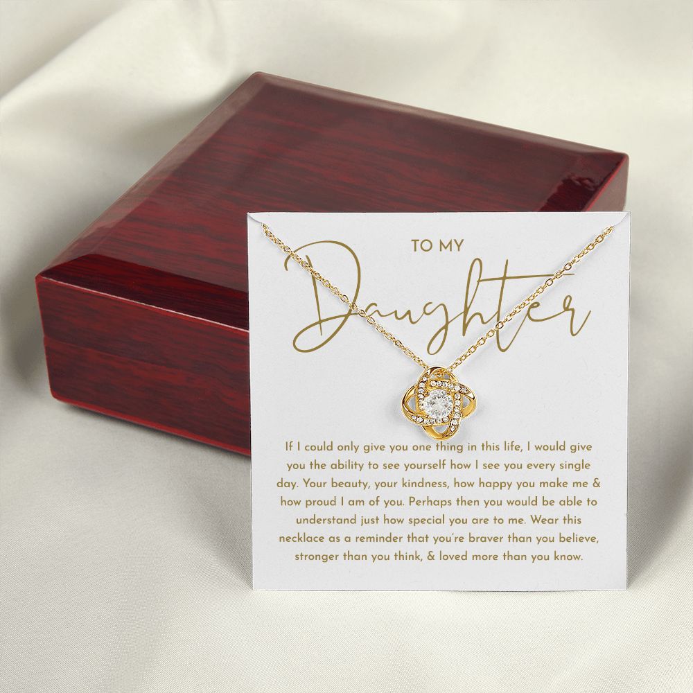 To My Daughter How Special You Are To Me Love Knot Necklace