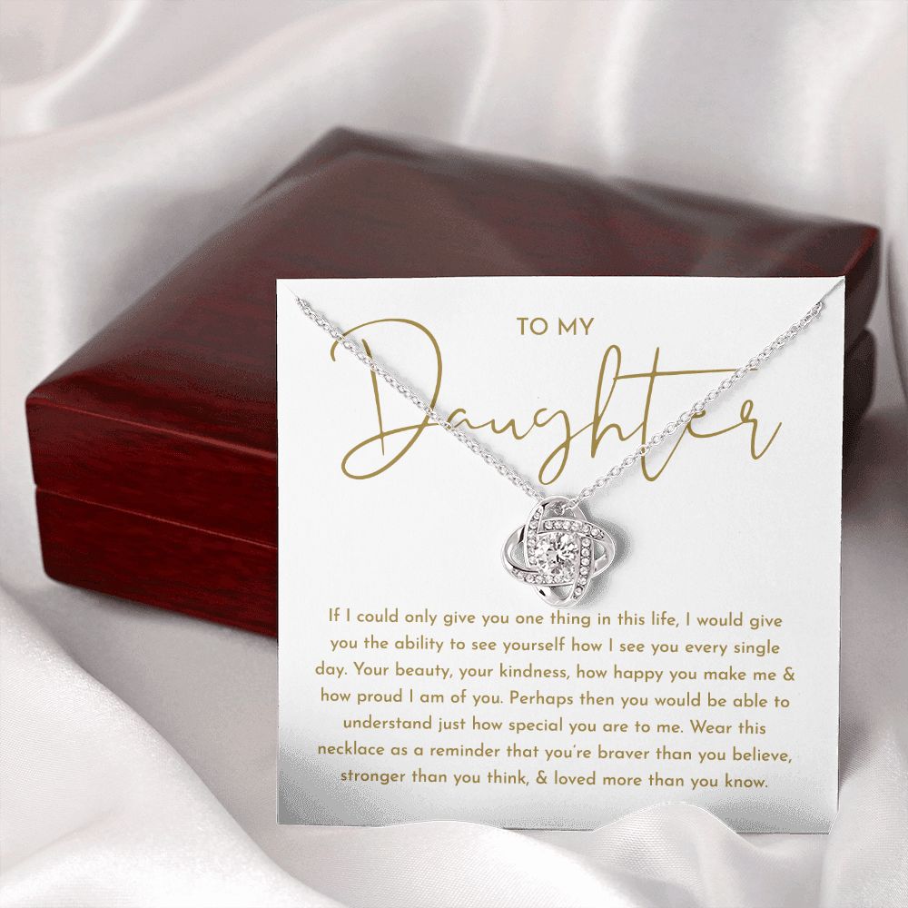 To My Daughter How Special You Are To Me Love Knot Necklace