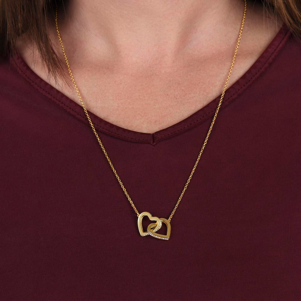 To My Granddaughter Interlocking Hearts Necklace Gift From Grandpa