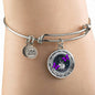 JL2207038 My Mind Purple Butterflies Black Tree Of Life Circle Adjustable Luxury Bangle with Back Engraving