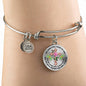 JL2107006 My Mind Still Talks To You Golden Dragonflies Rose Gold Cross Ruby Circle Adjustable Luxury Bangle with Back Engraving