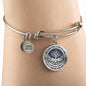 H0713009 My Mind Still Talks To You Turquoise Hummingbirds Silver Tree Of Life With Heart Wings Circle Adjustable Luxury Bangle with Back Engraving