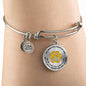 JL1507012 My Mind Gold One Paw Circle Adjustable Luxury Bangle with Back Engraving