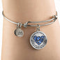 My Mind Still Talks To You Blue Butterflies Heart Shape 020520VTC09 Circle Adjustable Luxury Bangle with Back Engraving