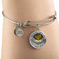 B0713017 My Mind Still Talks To You Orange Butterflies Gold Tree Of Life With Heart Wings Circle Adjustable Luxury Bangle with Back Engraving