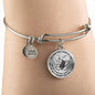 D0713006 My Mind Still Talks To You Orange Dragonflies Stair Way To Heaven With Silver Cross Circle Adjustable Luxury Bangle with Back Engraving