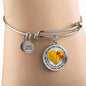 JL1407008 My Mind Still Talks To You Red Cardinal Heart Wing Gold Circle Adjustable Luxury Bangle with Back Engraving
