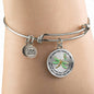 My Mind Still Talks To You Golden Dragonflies 2 Circle Adjustable Luxury Bangle with Back Engraving