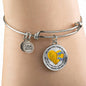 JL1407019 My Mind Still Talks To You Turquoise Dragonflies Heart Wing Gold Circle Adjustable Luxury Bangle with Back Engraving