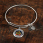 JL1807003 My Mind Still Talks To You Red Cardinals Golden Celtic Knot Paws And Galaxy Circle Adjustable Luxury Bangle with Back Engraving