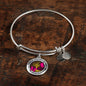 Those We Love Don't Go Away Pink Butterflies Tree Of Life TM070606 Circle Adjustable Luxury Bangle with Back Engraving