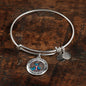 JL2407005 My Mind Still Talks To You Blue Butterflies Rose Gold Celtic Tree Of Life And Galaxy Circle Adjustable Luxury Bangle with Back Engraving