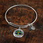 My Mind Still Talks To You Turquoise Butterflies Golden Tree Of Life 020520VTC03 Circle Adjustable Luxury Bangle with Back Engraving