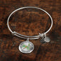 My Mind Still Talks To You Golden Dragonflies 2 Circle Adjustable Luxury Bangle with Back Engraving