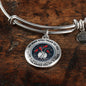 JL2207012 My Mind Red Cardinals Black Tree Of Life Circle Adjustable Luxury Bangle with Back Engraving
