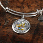 JL2207008 My Mind Hummingbird Gold Diamond Tree Of Life Circle Adjustable Luxury Bangle with Back Engraving