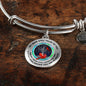 JL1407012 My Mind Still Talks To You Red Cardinals Opal Silver Tree Of Life And Dark Circle Adjustable Luxury Bangle with Back Engraving