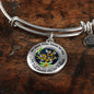 JL2207009 My Mind Golden Dragonflies Gold Diamond Tree Of Life And Galaxy Circle Adjustable Luxury Bangle with Back Engraving