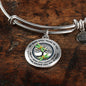 JL1407005 My Mind Still Talks To You Golden Dragonflies Tree Of Life Circle Adjustable Luxury Bangle with Back Engraving
